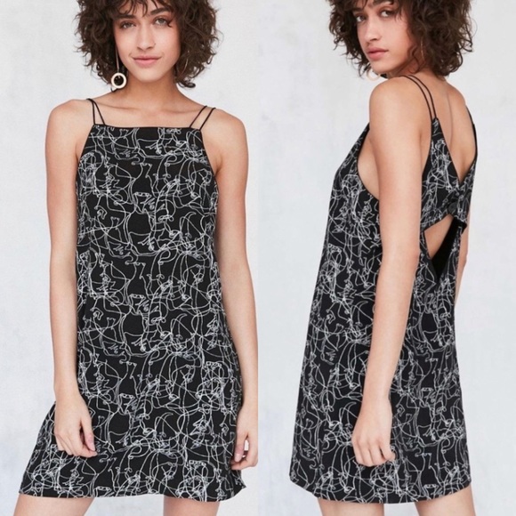 NWOT Urban Outfitters Silence + Noise Ella Abstract Sleeveless Dress - Picture 1 of 16